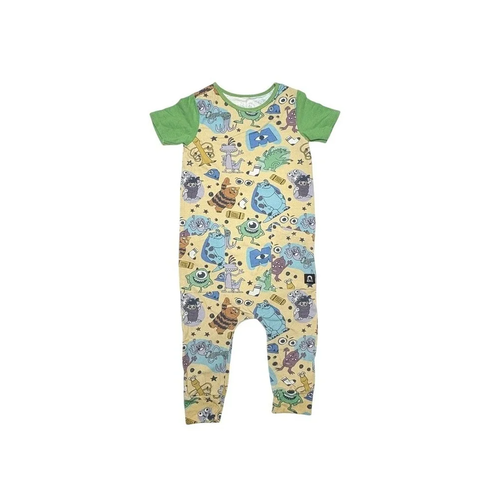RAGS to Raches X Disney Pixar Monsters Inc. Yellow Romper 18-24 Months Toddler